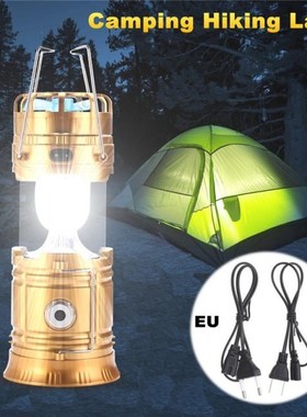 LED Solar Powered Collapsible Flashlights Portable Lamp LED
