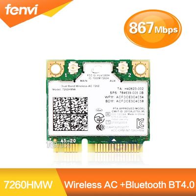 Dual Band Wireless Wifi Card  Intel 7260 7260HMW Half Mini P