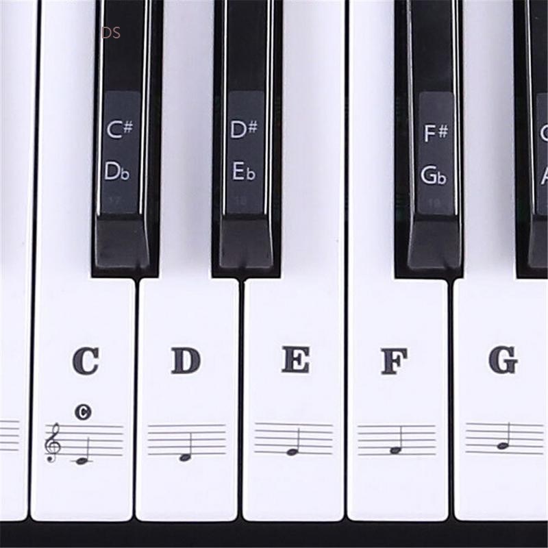 Sticker Piano Electronic Keyboard White-Keys Transparent 61