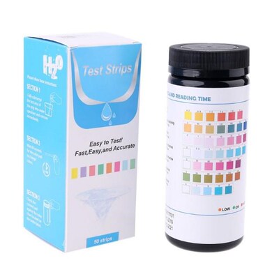 50 Strips Water Test Strips 7in1 Bromine pH alkalinity Nitri