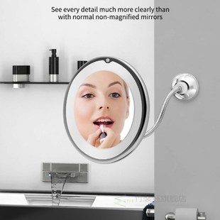 Led-Mirror Magnifying Light-Rotate with 10X Flexible