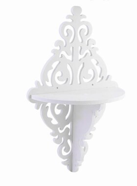 European Style Wall Shelf White Sharp Point Storage Board Wa