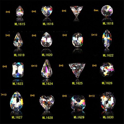 *10Pcs Nail Jewelry Drill tip bottom flash violet light colo