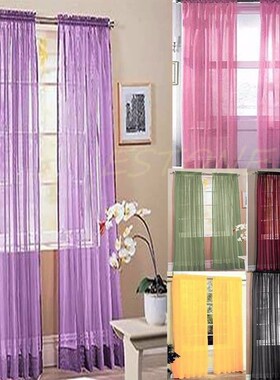 Hot Home Door Window Room Divider Shade Sheer Voile Drape Pa
