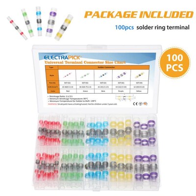 ELECTRAPICK 100pcs Waterproof Sleeve Solder Seal Wire Connec