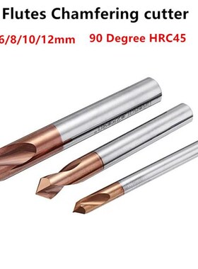 2 Flutes 90 Degree Chamfer End Mill Centering Drill Bit 4/6/