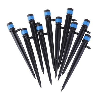 10pcs Micro Bubbler Drip Irrigation Adjustable Emitters Stak