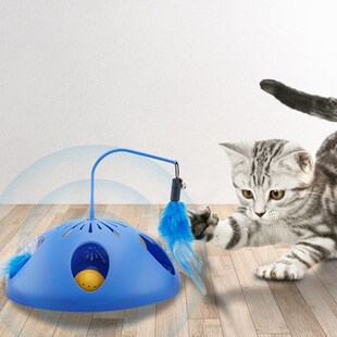 Durable Cat Teaser with Firm Base Kitten Toys Realistic Feat
