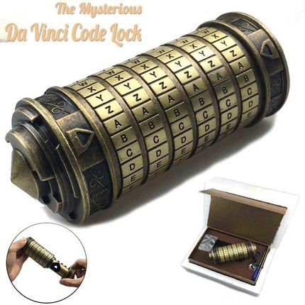 Leonardo da Vinci Code Toys Metal Cryptex Locks Valentine
