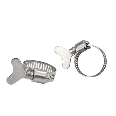200Pcs 16-20mm SS201 Stainless Steel Adjustable Screw Worm G