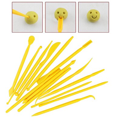 Plastic Clay Sculpting 14Pcs/Set Wax Carving Pottery Tools C