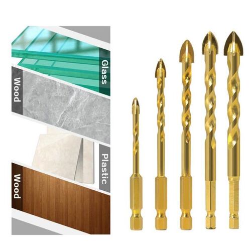 Hex Shank  Drill Bit Carbide Tile Glass Cross Spear Head Dri