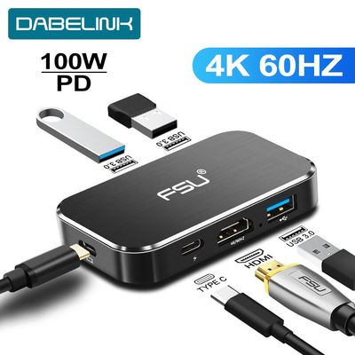 Thunderbolt 3 Dock USB C Type C to HDMI 4K 60Hz HUB PD 100W