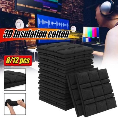 12PCS 30x30x5cm Studio Acoustic Foam Soundproof Foam Sound A