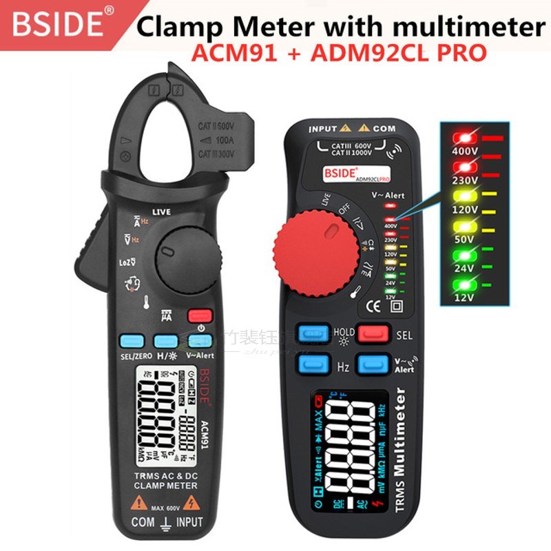 Digital Clamp Meter  ACM91 AC/DC Current 1mA True RMS Auto R