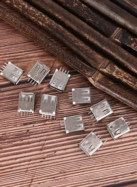1 Piece USB Female Socket Type A 4Pin 180 Degree Solder Conn