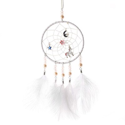 nicorn Dream Catcher LED Lights Girl Baby Bedroom Wall Hangi