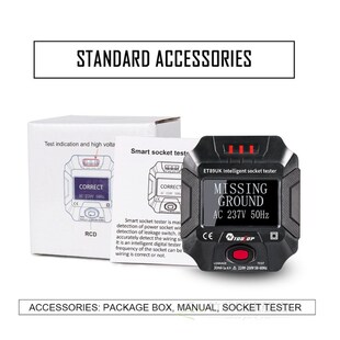 220 250V ET89UK Socket Tester Electric Portable Circuit Pol