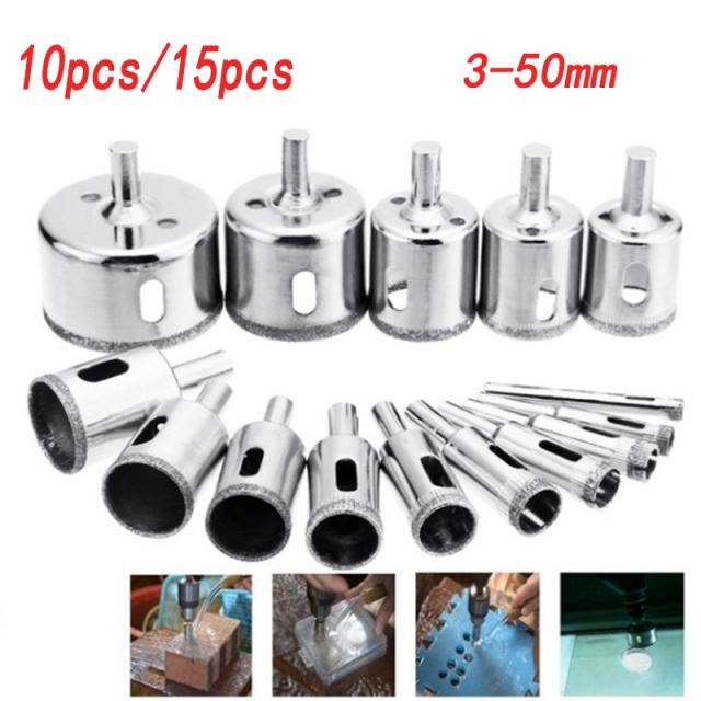 Emery glass drill bit, diamond, marble hole opener