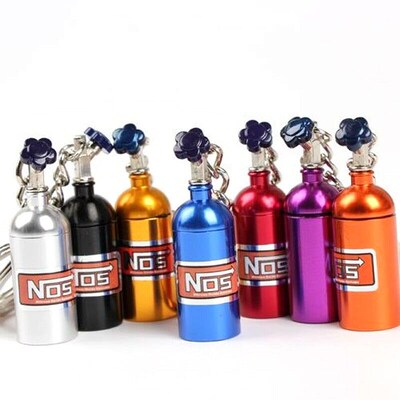Turbo NOS Nitrous Oxide Bottle Key Chain Keychain Keyring St