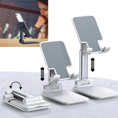 Metal Desktop Tablet Holder Table Cell Foldable Extend Suppo