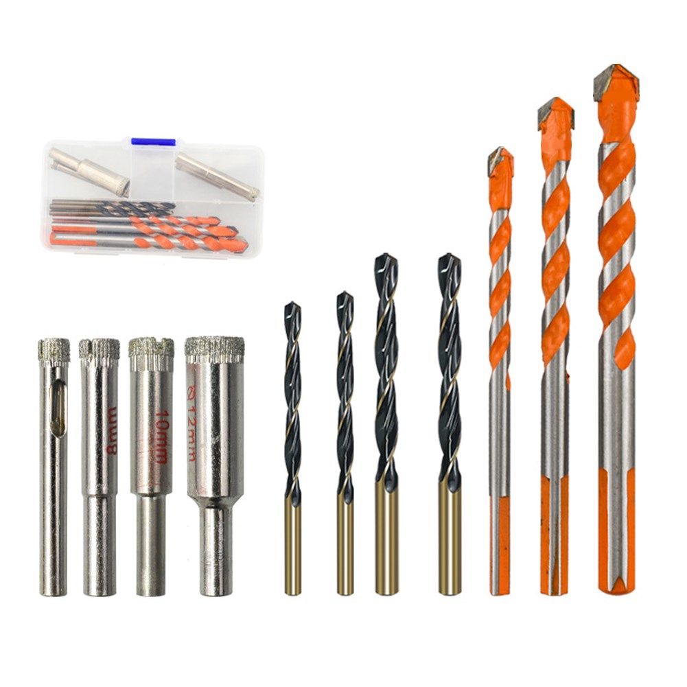 11pcs Electric Drill Sets Hole Cutter Twist Overlord Drill B