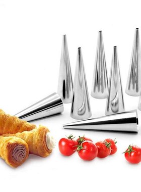 6PCS Cone Shape Spiral Croissant Denmark Pointed Metal Spira
