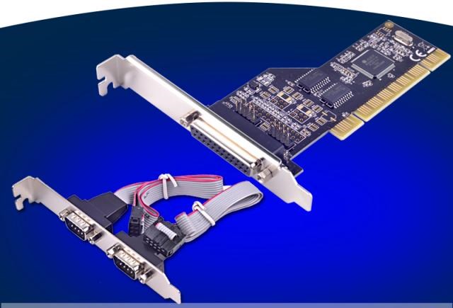 2 Port RS-232 Serial COM & 1 Port Printer Parallel LPT Port