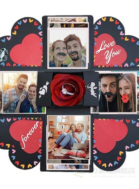 Surprise Explosion Gift Box Couple Lovely Memory Anniversary