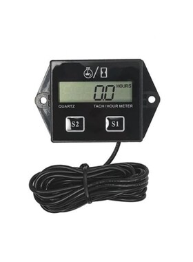 LCD Screen Waterproof Tachometer Engine Tach Hour Meter Gaug