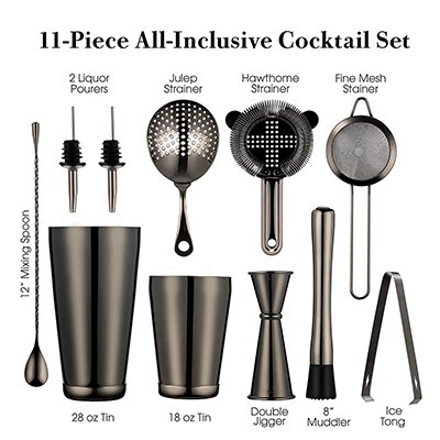 Cocktail Shaker Bar Set 2 Weighted Boston Shakers, Cocktail