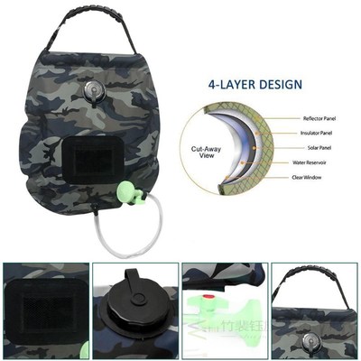 Solar Shower Bag Camping Shower 5 Gallons/20L Solar Heating