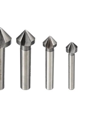 3 Flute 90 Degree Countersink Drill Bit Set Round Wood Steel