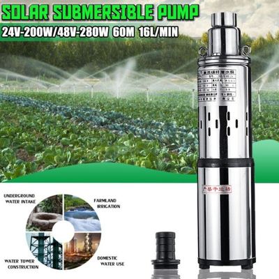 280W 48V Max Lift 60m Solar Water Pump High Pressure Deep We