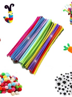 30/50/100pcs Multicolour Chenille Stems Pipe Cleaners Handma