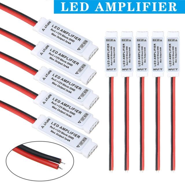 4 pin RGB RGBW Controller LED Amplifier DC 12V 12A For 5050