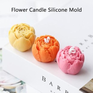Rose Candle Wax Silicon 3D Soap Mold Cake Decoration Manual