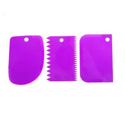 3Pcs/set Dough Cake Scraper Plastic Cake Model Blade Bread M