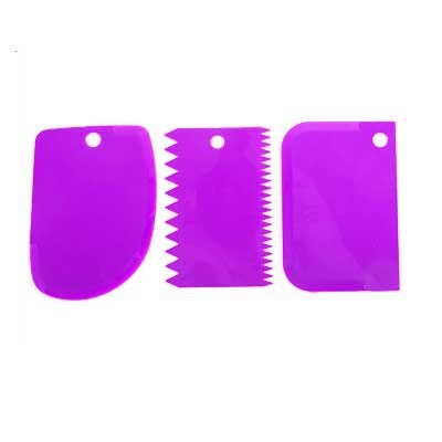 3Pcs/set Dough Cake Scraper Plastic Cake Model Blade Bread M