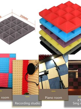 25*25cm Thickness 5cm Acoustic Panels Soundproofing Studio F
