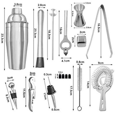750ml Mojito Cocktail Bar Shaker Mixer Maker Muddler Barware