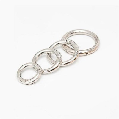 5Pcs Keyring 20-33MM Openable Metal Spring Gate O Ring Leath
