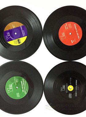 Retro Classical Old Fashioned Record Coasters Retro Vinyl Re