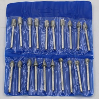 New 20/pcs 6X3mm Diamond  Rotary Tool Sintered Diamond Burs