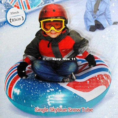 2 Colors Inflatable Sled & Snow Tubes for Kids Skiing Thicke