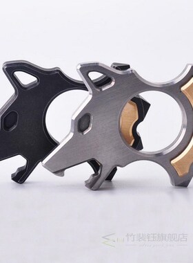 Outdoor Edc Multi-function Tool, Titanium Self-defense Windo