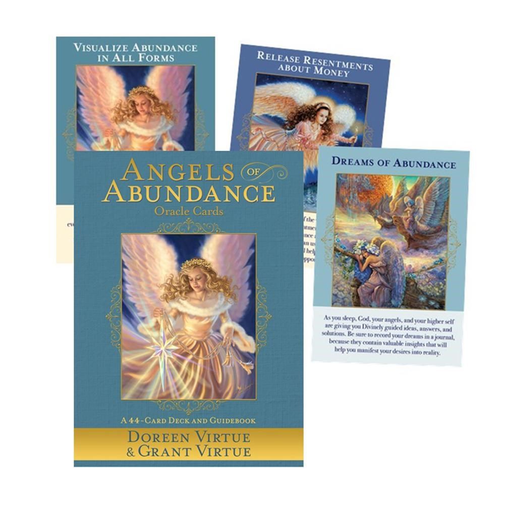 44pcs angels of abundance oracle cards coated paper tarot ca