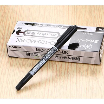 10Pcs/lot Permanent Paint Marker Pen Twin Tips Doubled Heade