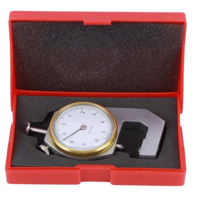 Thickness Gauge Round Dial Accuracy Measuring Tool Flat Poin图片