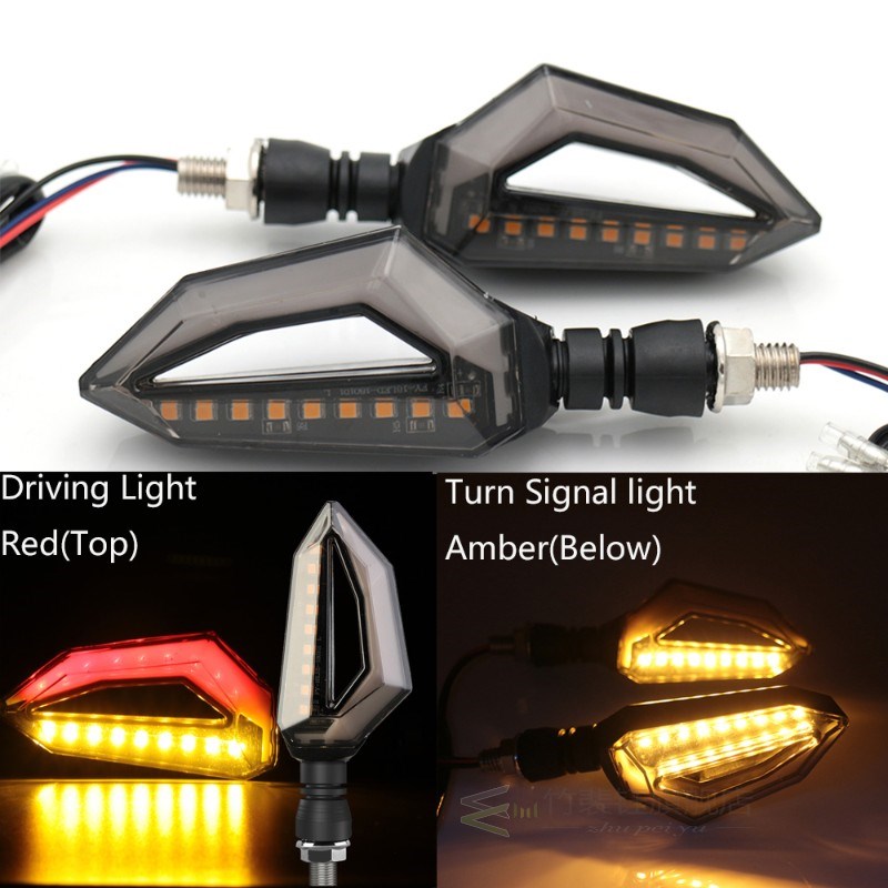 Universal Motorcycle 12 LED Turn Signal Lights Blinker Front